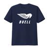 T-shirt con Stampa Logo Buell Motorcycles Girocollo vintage Lavata Comoda Elasticizzata moda Casuale Traspirante streetwear
