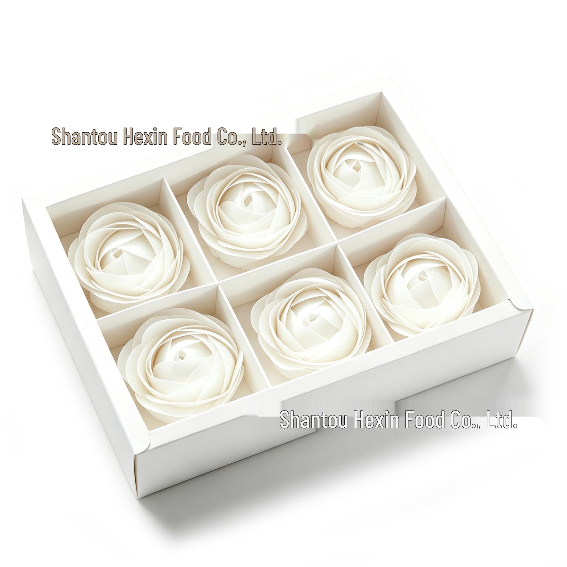 Decorazione Torta Fiore Rosa 3D Commestibile - Carta di Riso Glutinoso per Uso Alimentare 6 White Roses white