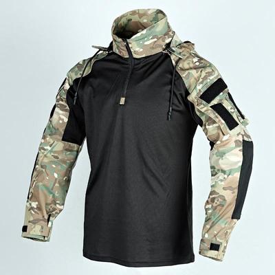 Shirts Multicam T Shirt Hooded Men Shirt Airsoft Paintball Camping Clothing