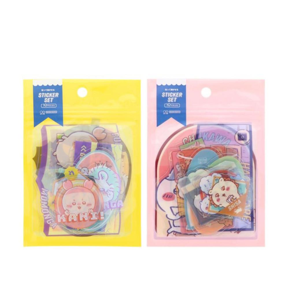 Sunstar Chiikawa Peel and Stick Sticker Set Yellow  Pink