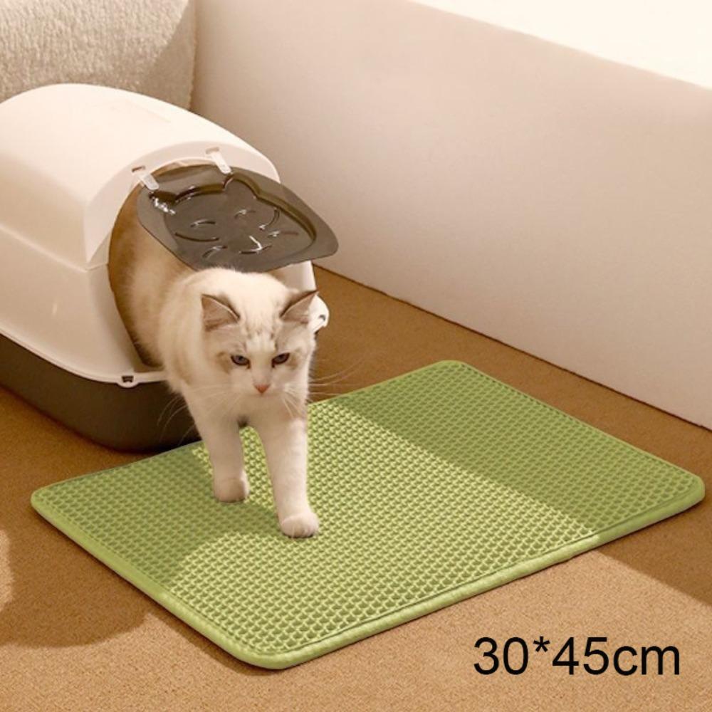 Gift Double Layer Cat Litter Mat Non-Slip Waterproof Pet Toilet Pad Easy Clean Washable Sand Cat Pad Pet Toilet Area