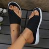 Women Slippers 2026 New Open Toe Breathable Slippers Outdoor Beach Platform Sandals Plus Size Solid Color Shoes Slides Women