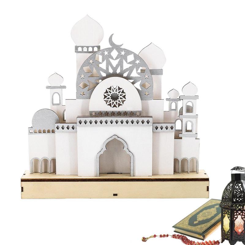 Cadou Islamic Decor Islamic Pentru Casă Decorațiuni Moschee Islamică Sculpturi Castel Figurine Lumini de Noapte Decor Eid Al Fitr