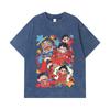 275 GSM Washed T-shirts 100% Cotton One Piece V58 Egghead Chibi Print Unisex Heavy Cotton T Shirt