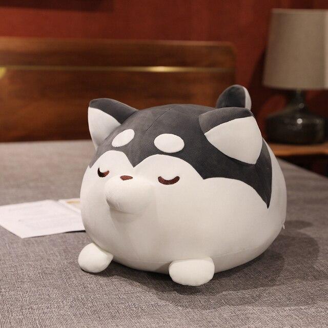 30 -70cm Kawaii Husky Plush Toys Lovely Fat Animal Plush Pillow Stuffed Soft Dolls Sleeping Cushion Girls Nice Birthday Gift