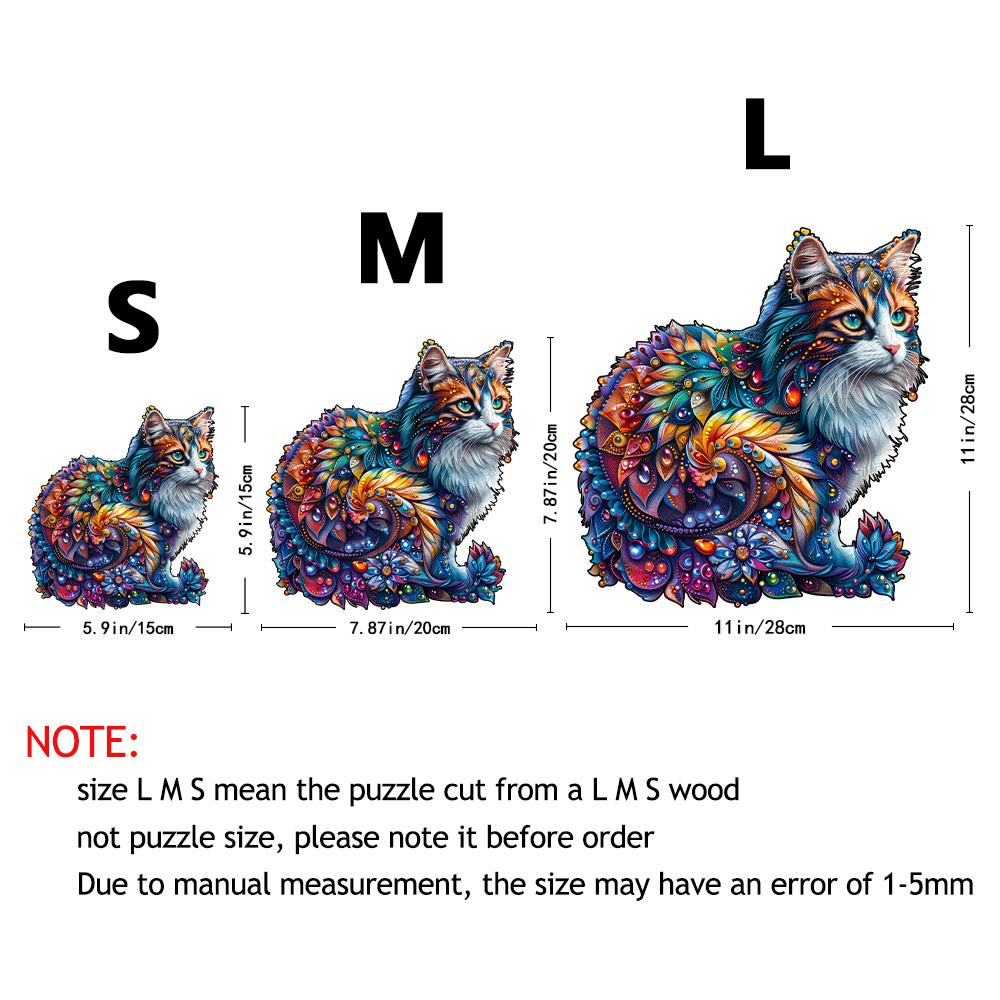 Wooden Puzzle - Colorful Succulent - Adult and Children's Wooden Puzzle - Unique Shaped Animal Wooden Puzzle - Adult Jigsaw