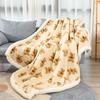 Double-layer Insulated Plush Cartoon Children's Blanket Bear Lamb Fleece Cover Nap Throw Coral Fleece Sofa Blanket