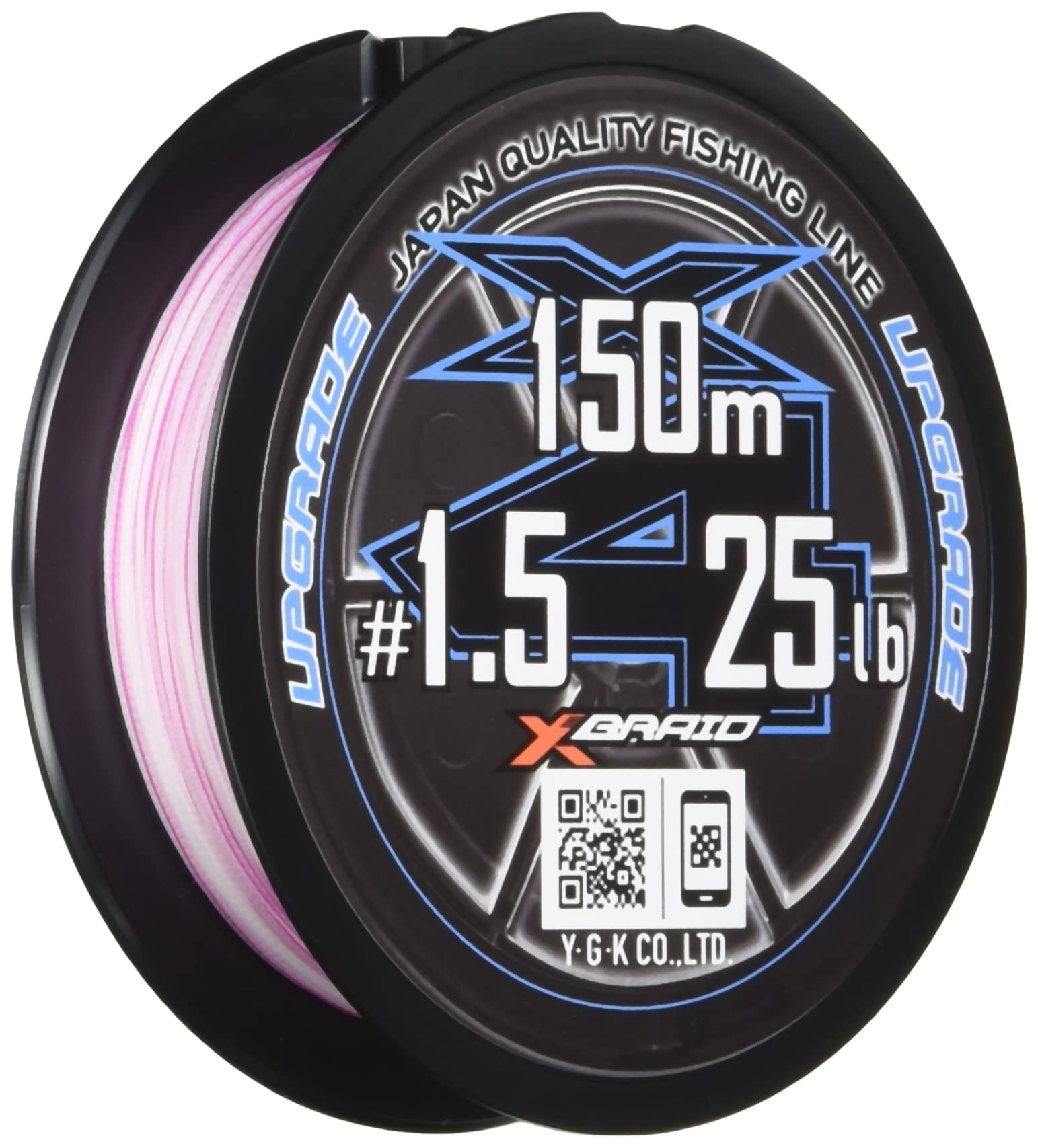Upgrade X4 150m 25lb Orchid White 1m15cm intervals Urgeso Pink Mark X-Braid 1.5