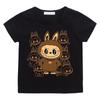 Labubu PlushToy T-shirt 100%Cotton Cute Boys/Girls Cartoon Tee-shirt Children Kids Funko Tshirt Camisetas Casual Soft Kawaii Top