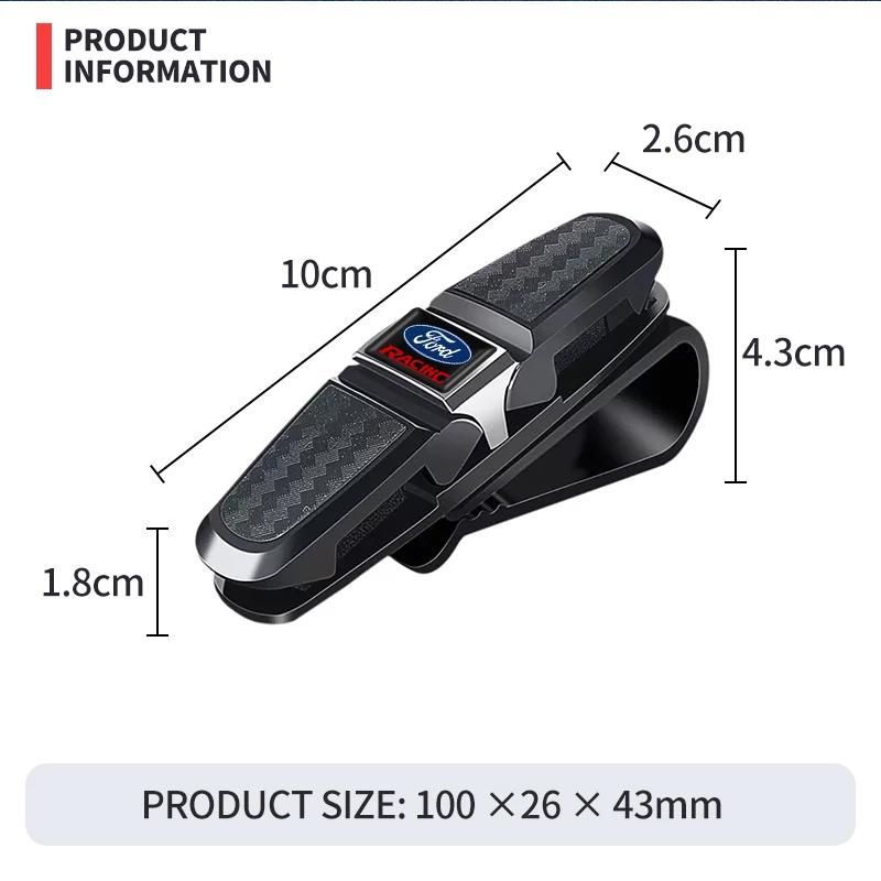 Neuer Auto-Sonnenblenden-Brillenclip-Karten-Ticket-Halter-Ständer für Ford Mustang BA Shelby SYNus King GTX1 Ka Fusion Focus F-150 Transit