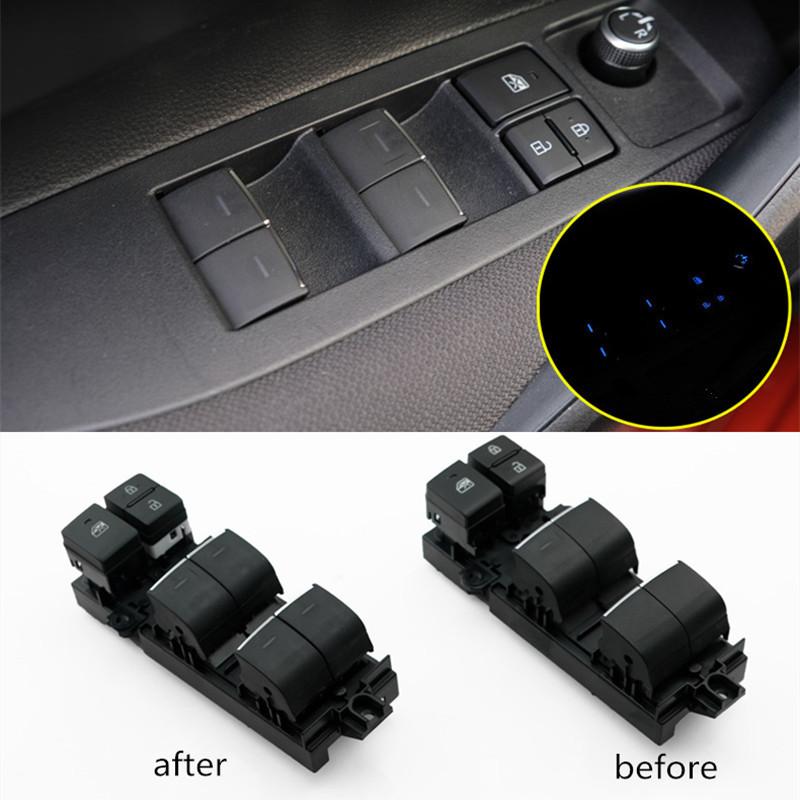 LED Lighted Power Window Switch for Toyota RAV4 XA50 Corolla cross Wildlander Backlight Left Driving Upgrade