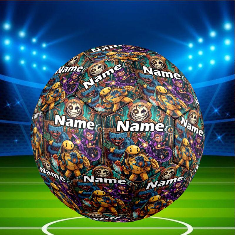 Custom Name Personalized Poppy Playtime Print Size 5 Soccer Ball Training & Match Football, for Team, Kicking, Gift for Football Enthusiasts