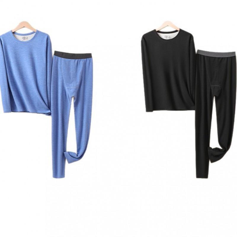 Tencel Thermal Underwear Set Men Women Warm Base Layer Long Sleeve Top Pants Winter