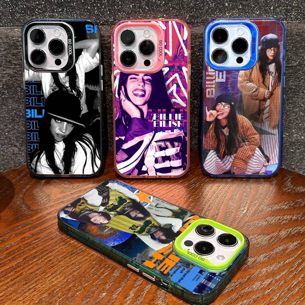 Custodia per Telefono Colorata Pop Singer B-Billie Per IPhone 17 16 15 14 13 12 11 Pro Max Plus Copertura Opaca