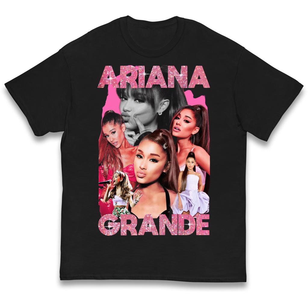 Ariana Grande Pink Sparkle Bootleg Kids T Shirt