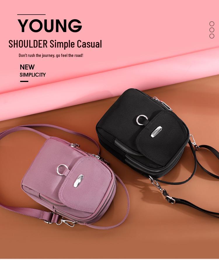 Sac bandoulière pour femme ChiBao en nylon léger - Polyvalent, Grande capacité, Sac décontracté à épaule unique pour téléphone