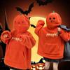 Halloweeni kõrvitsapea talvine Ameerika lamba plüüsist pusa, lai, paksendatud ja ülemõõduline, paaridele sama ülaosaga, armas