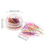 60Pcs/200Pcs Colorful Anti-allergy Plastic Stud Earrings Anti-blocking Ear Sticks Kit