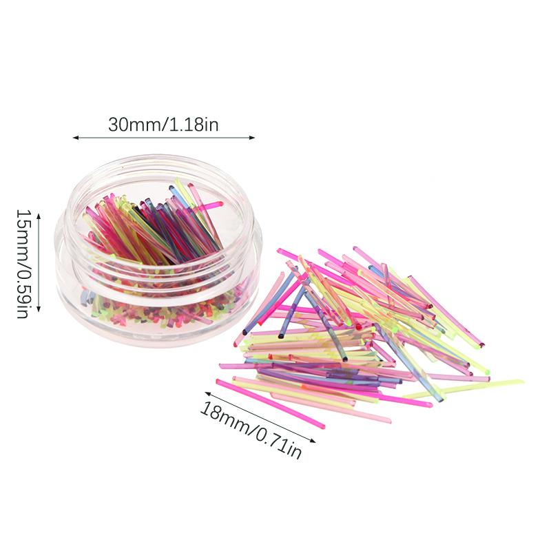 60Pcs/200Pcs Colorful Anti-allergy Plastic Stud Earrings Anti-blocking Ear Sticks Kit