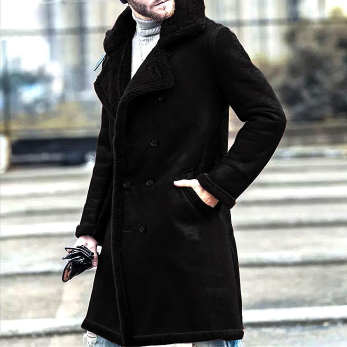 Men`s Thickened Suede Fleece Jacket Winter