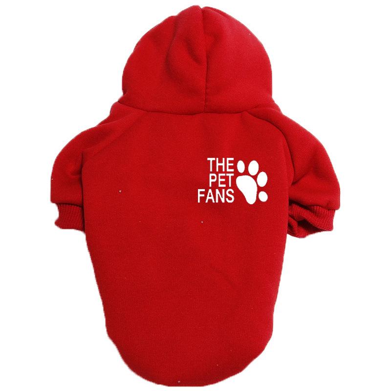 Fleecegefütterter Haustier-Hoodie für Herbst/Winter: Passend für mittelgroße/große Hunde & Katzen (Bichon Frise, Französische Bulldogge)
