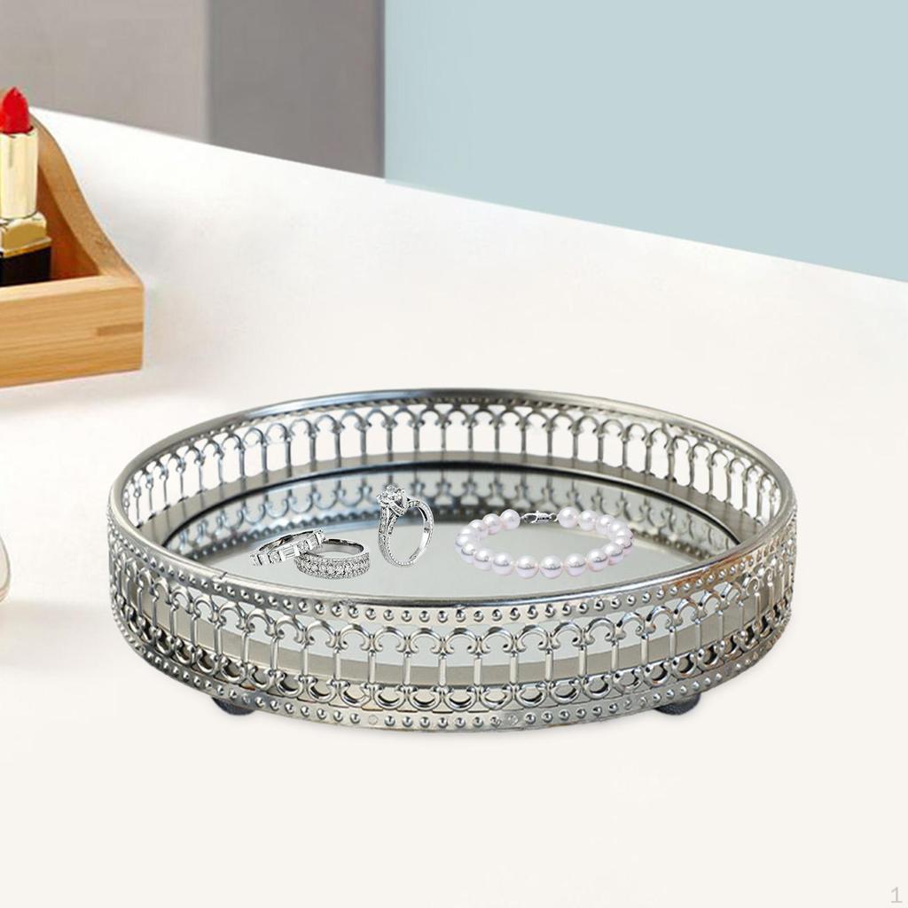 Vanity Tray for Makeup And Jewelry Organization