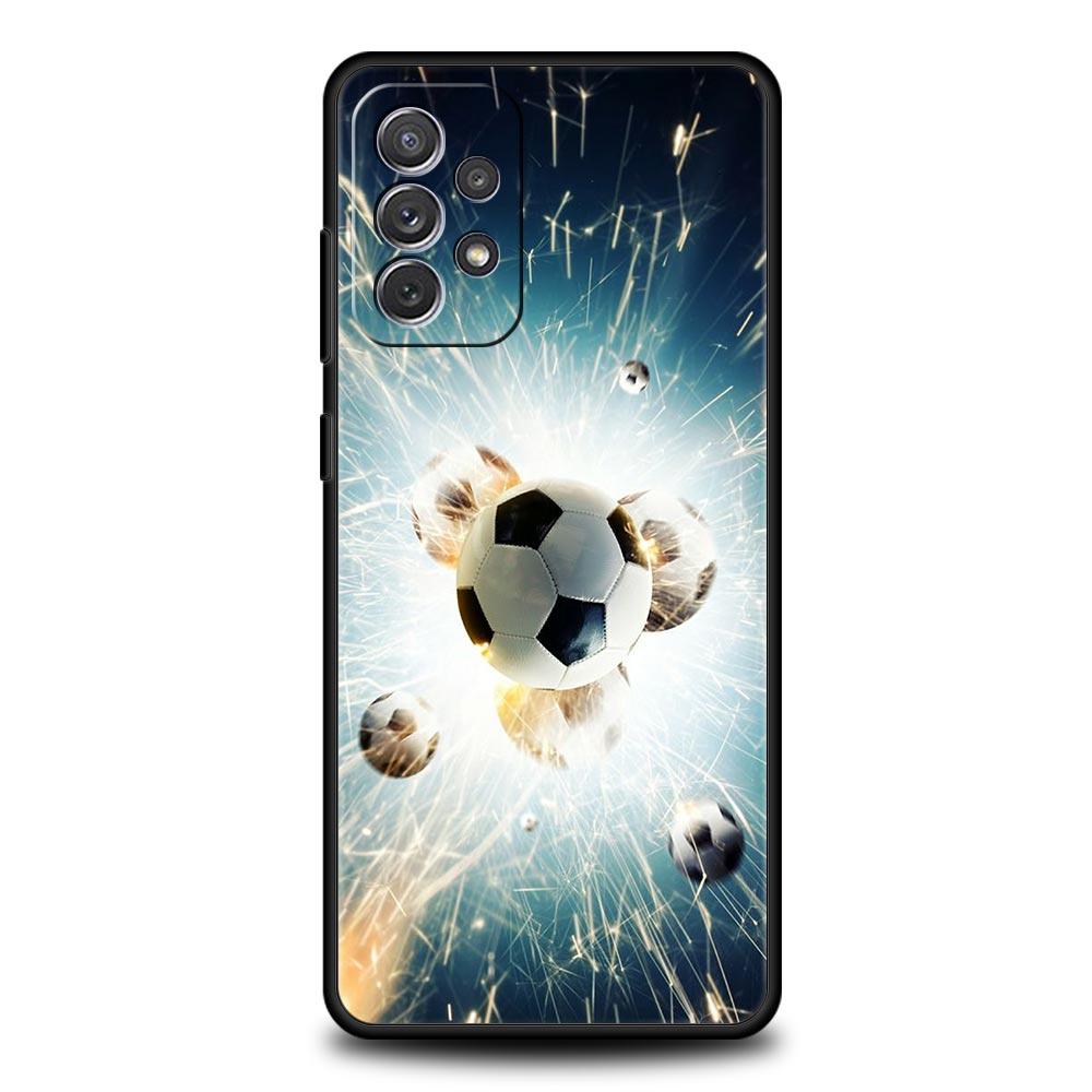 Soccer Ball Football Phone Case For Samsung Galaxy A13 A51 A71 A41 A31 A21S A11 A03S A12 A32 A52 A22 A23 A33 A53 A73 5G Cover