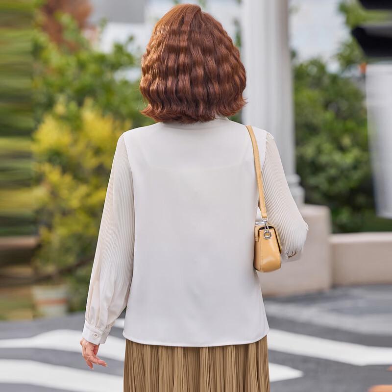 Hodo Mid-Aged Women's Long Sleeve Button-Down Shirt