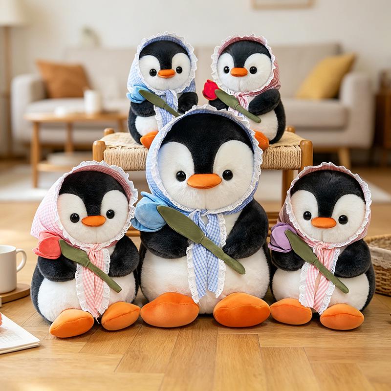 Tulip Penguin Plush Doll - Cute Comfort Toy for Kids, Perfect Girls' Birthday Gift