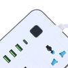 AB Fişli 2/3 Pinli Priz 1 Tip-C 3 USB Portlu 4 Yollu AC Priz 2/3/5M Uzatma Priz Şarj Edebilir Elektrik Priz