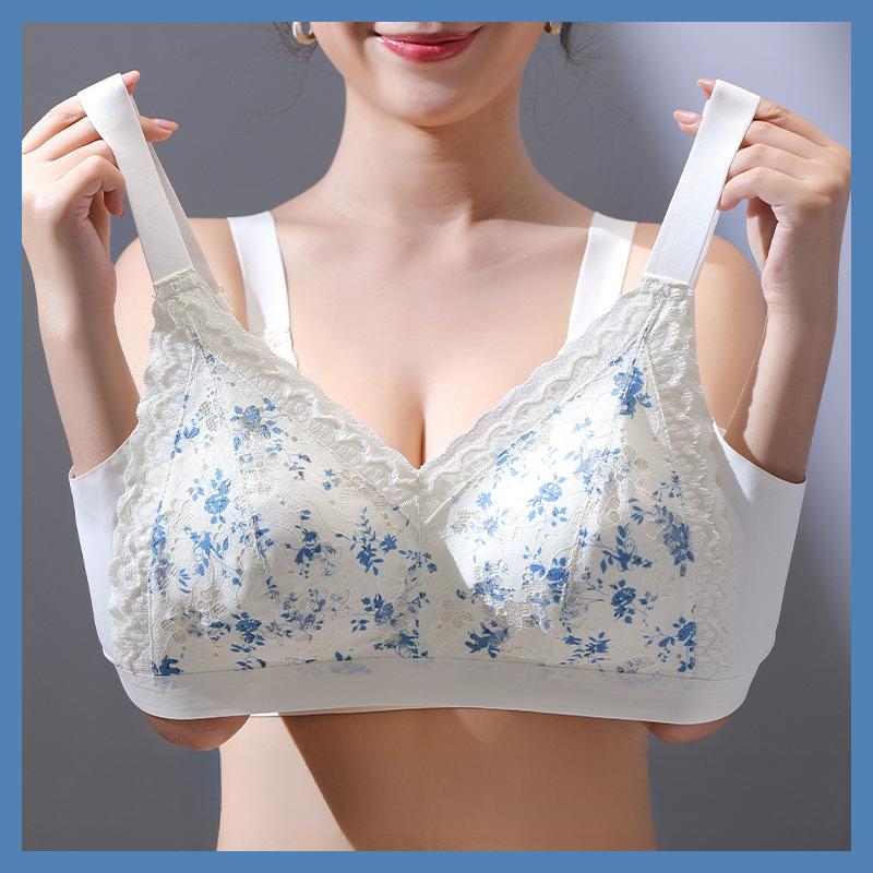 

Non Marking Bra Women s Plus Size Bra Thin Design Gathered Bra Gathered Bra Restrained Breast Anti Sagging Sports Bra M рожевий