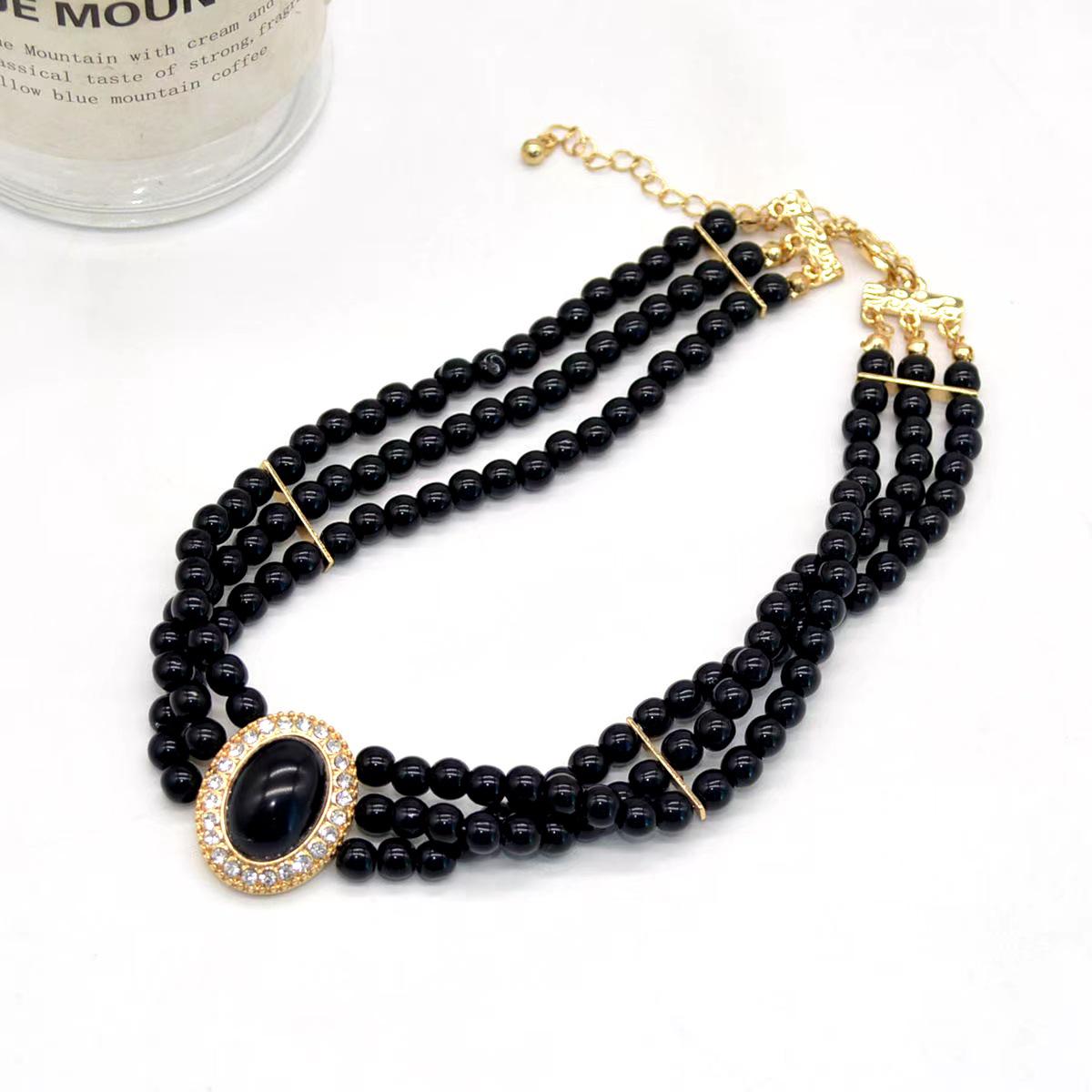 

Ретро Етнічне Перлове та Діамантове Намисто на Ключицю