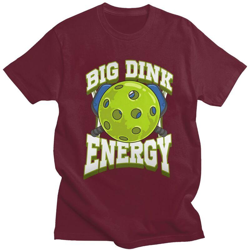 Big Dink Energy Pickleball Player Lover T Shirts Men 100 Cotton Tee Tops Valentines Day Gift Tshirt Tshirt Clothes