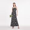 GOELIA Camellia Print Spaghetti Strap Maxi Dress