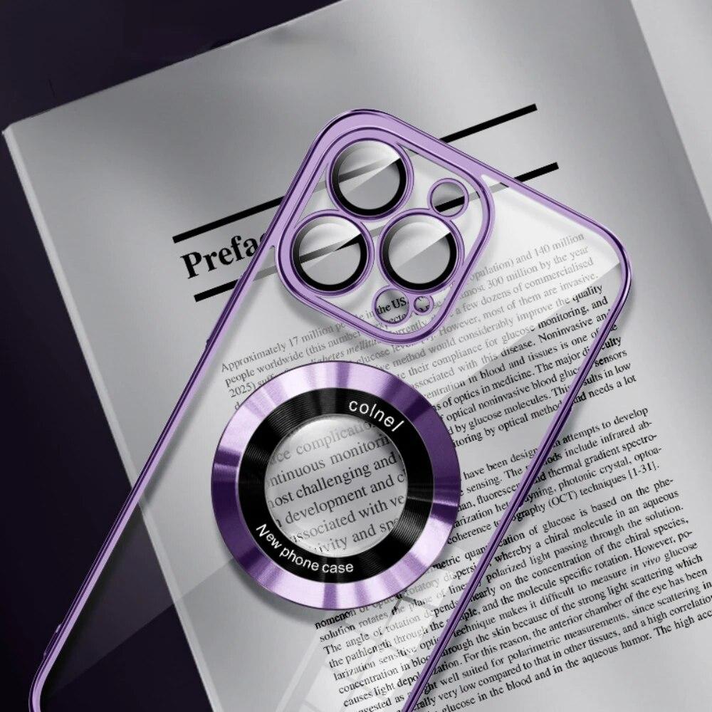 Magnetic Wireless Charging Case For Magsafe Lens Protector For iPhone 15 14 13 12 11 Pro Max Plus Transparent Shockproof Cover