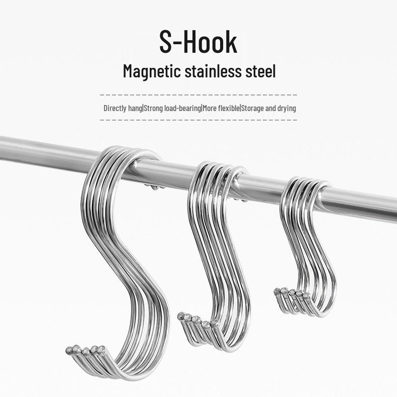 

Multi-Purpose S-Shaped Iron Hook for Hanging in Bathroom or Kitchen