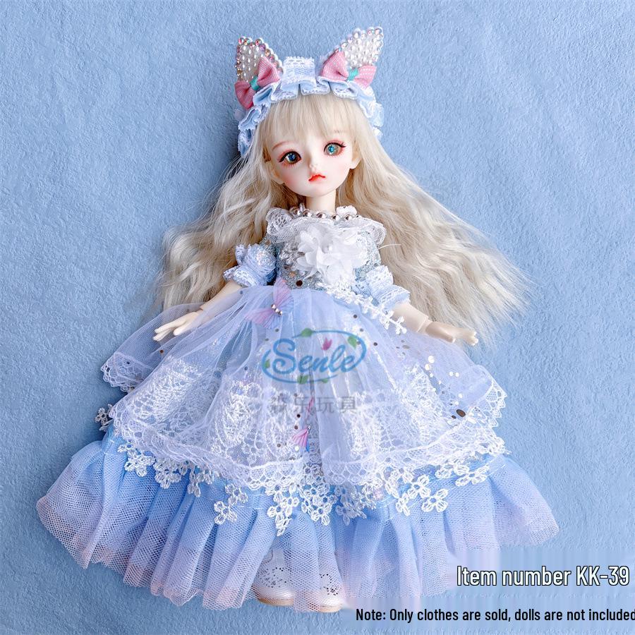 30 Cm BJD Doll Lolita Outfit Set - 6-Minute Dress Change for Girl's Gift