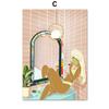 Tub Woman Bubble Bath Lady Tea Party Abstract Art Canvas Painting Nordic Posters And Prints Wall Pictures For Living Room Decor No Frame