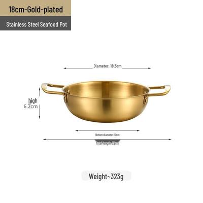 Abay Edelstahl Mini Flachboden Mehrzwecktopf