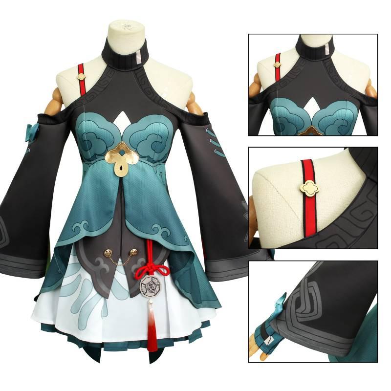 Game Rail Honkaistar Qingque Cosplay Costume Skirt Accessories Set Halloween