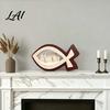 Religious Table Decor Fish Shape Last Supper Scene Statue Resin Sculpture Decorative Faith Unique Christian Gifts Art Ornament for Home Living Room
