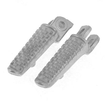 Uxcell Motorcycle Front Silver Compatible with Set of 2 and Pedals, Footsteps, Metal, Non-Slip, Tone, Honda, (Left Right)