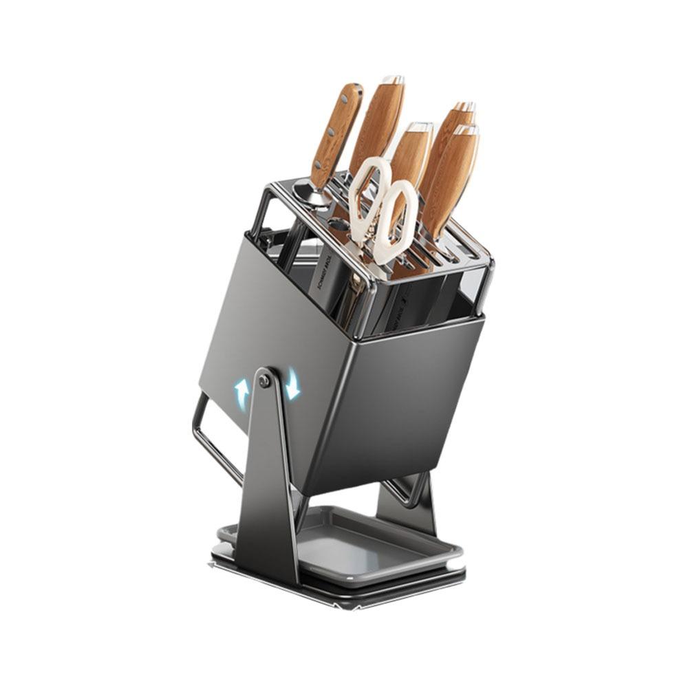 Stable Countertop Cutter Holder Anti-slip Cutlery Organizer Kitchen Storage Rack  for Home