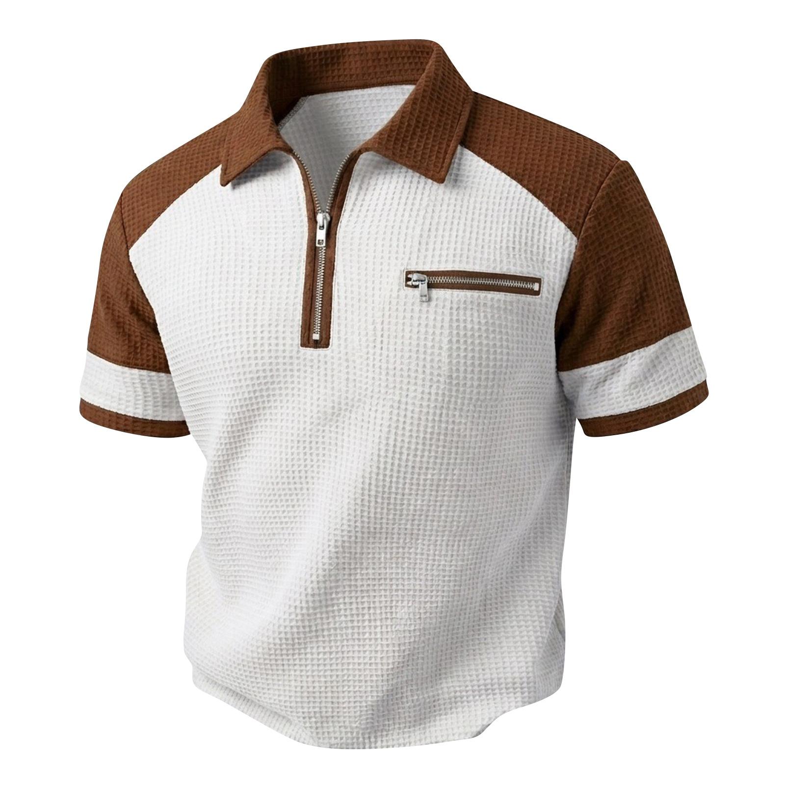 

Men s High-quality Interwoven Knitted Zippered Shirt XXL белый