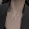 Simple Zircon Necklace for Women, Light Luxury, Small and Popular Pendant, High Grade, Autumn and Winter Sweater Chain, Elegant New Style