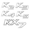 VSRA4 3D Metal Chrome Black K2 K3 K4 K5 KX7 Letters Logo Rear Boot Trunk Emblem Badge Sticker for Kia Car Styling Accessories