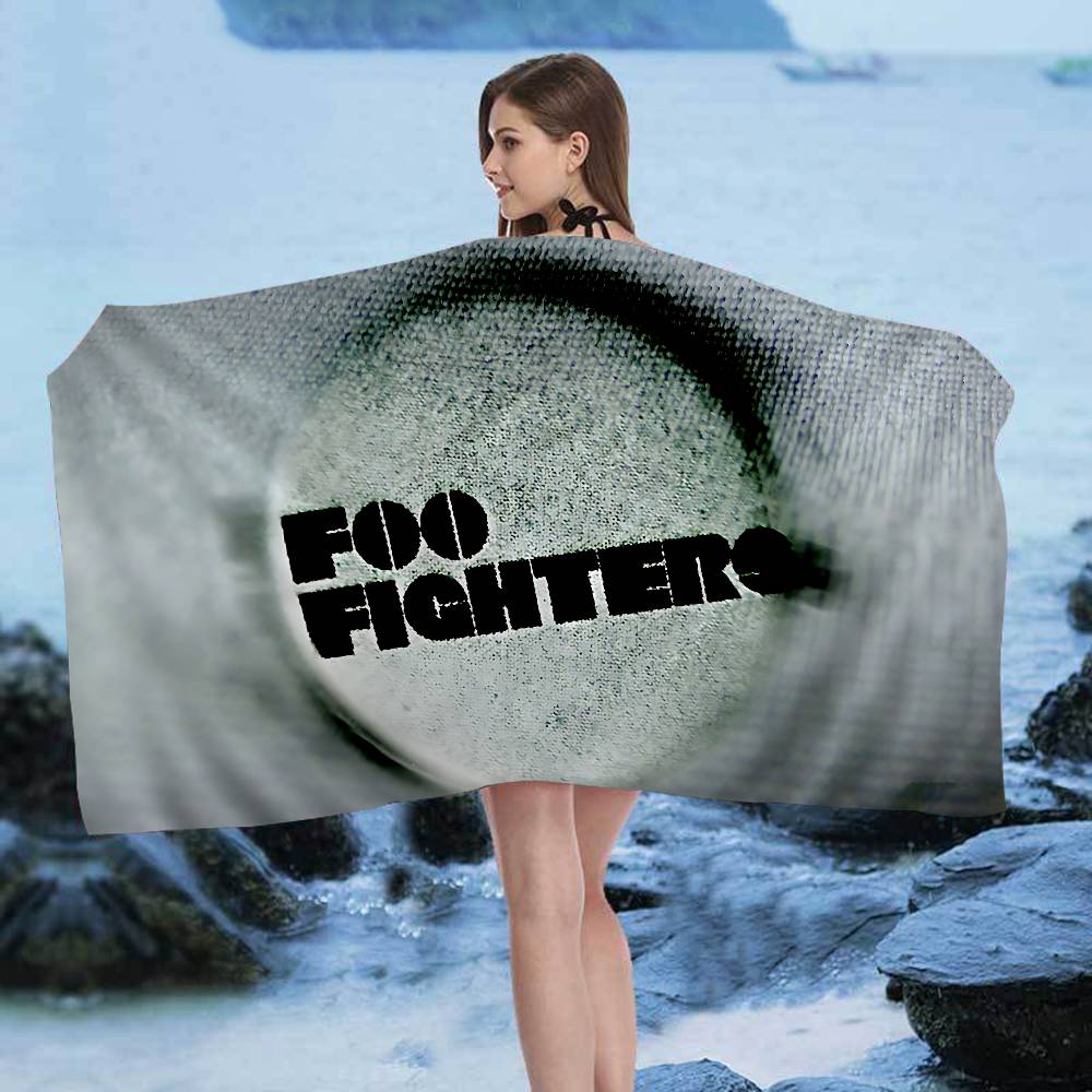 Telo Mare da Spiaggia Banda Rock Classica F-Foo F-Fighters Anime Asciugamano Morbido Assorbente Panno Lavabile Regali per Bambini Per Bambini Viaggio