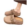 2025 Spring New Retro Bag Head Half Slippers Women's Outer Wear One-pedal Thick-soled Versatile Heelless Birkenloafers