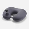 Inflatable U-shaped Pillow with Self-filled Design Built-in Air Pump Lightweight Portable Neck Support