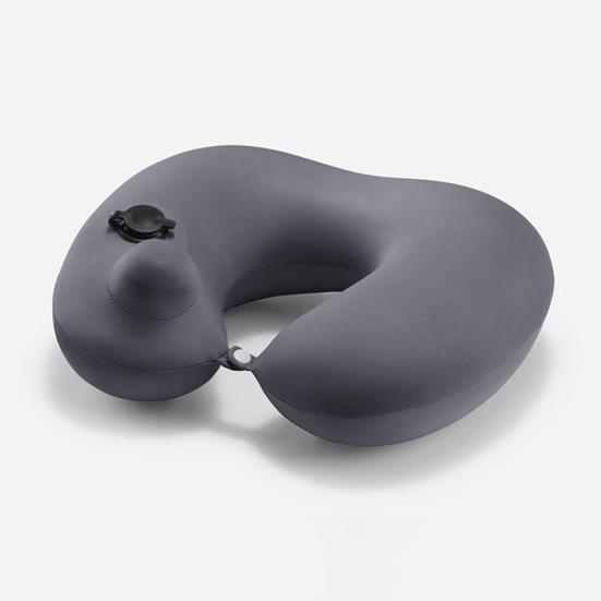 Inflatable U-shaped Pillow with Self-filled Design Built-in Air Pump Lightweight Portable Neck Support